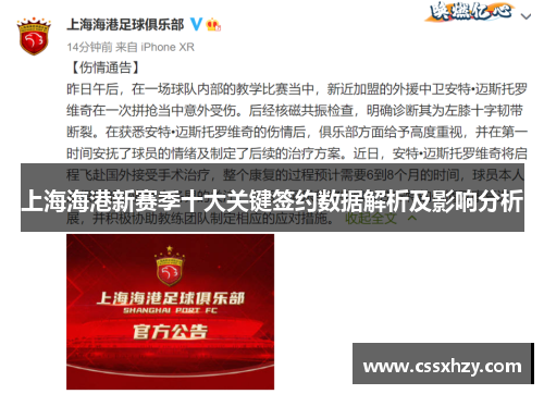 上海海港新赛季十大关键签约数据解析及影响分析